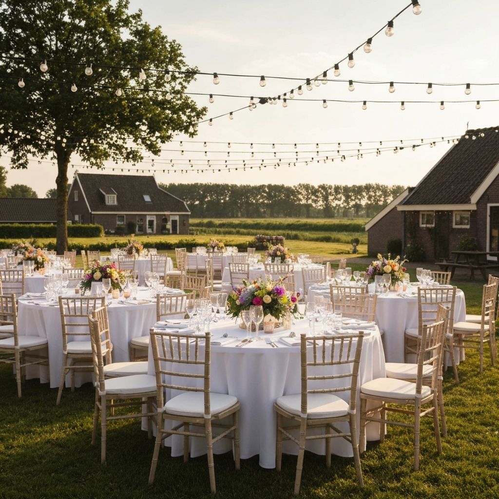 Prachtig gedecoreerd evenement met Mailra verhuur